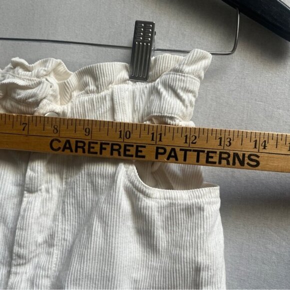 Zara paper bag high waist corduroy slim fit pants Sz 2 /24” - Picture 10 of 11